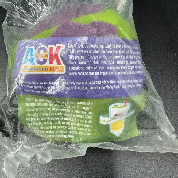 Sonic AOK Kids Plush Green & Purple Turtle Toy Hacky Sack? - Picture 3 of 3
